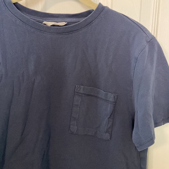 Navy Blue Textured T-Shirt - Picture 2 of 4